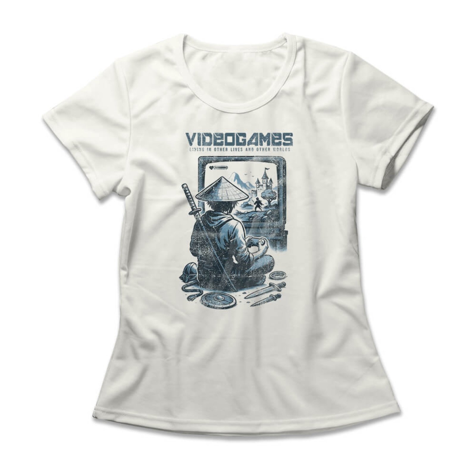 Camiseta Feminina Other Lives And Other Worlds – Off White – Casual – Studio Geek