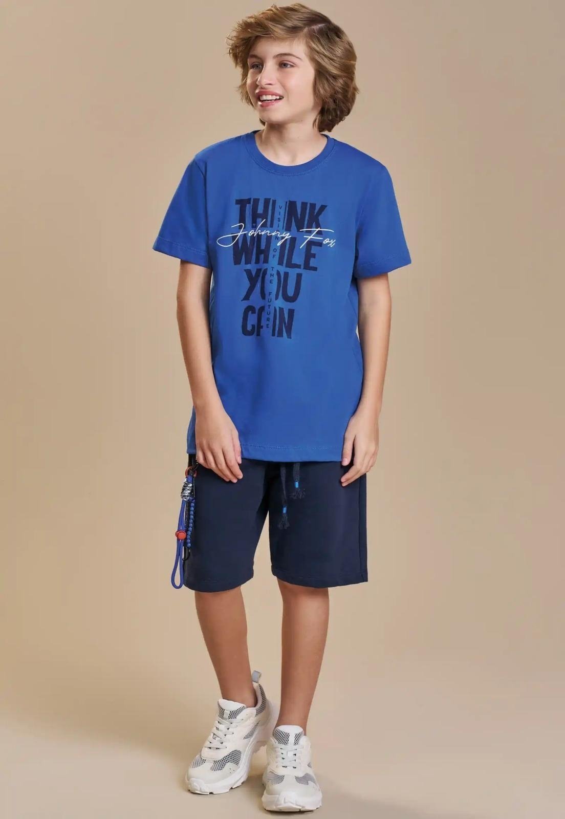 Infantil - Conjunto Bermuda Azul Future Menino Johnny Fox 10 Azul
