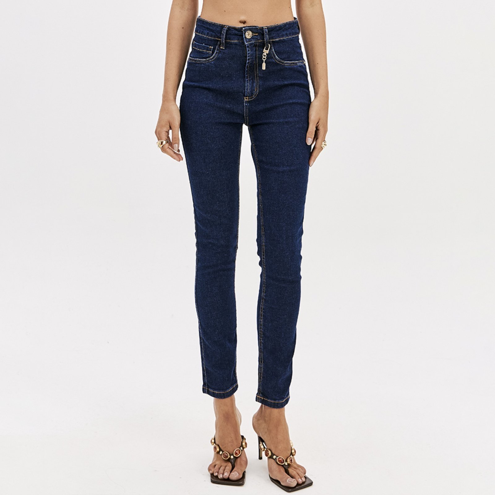 Calça Jeans Lança Perfume Vesta Skinny Ak Pr26 Azul Feminino
