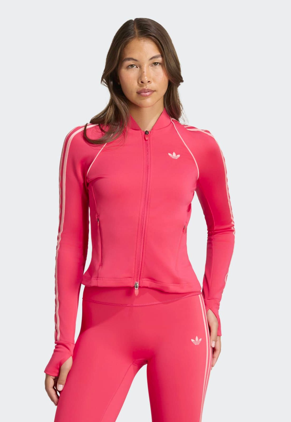 Jaqueta Feminina adidas Originals Crop Training Rosa