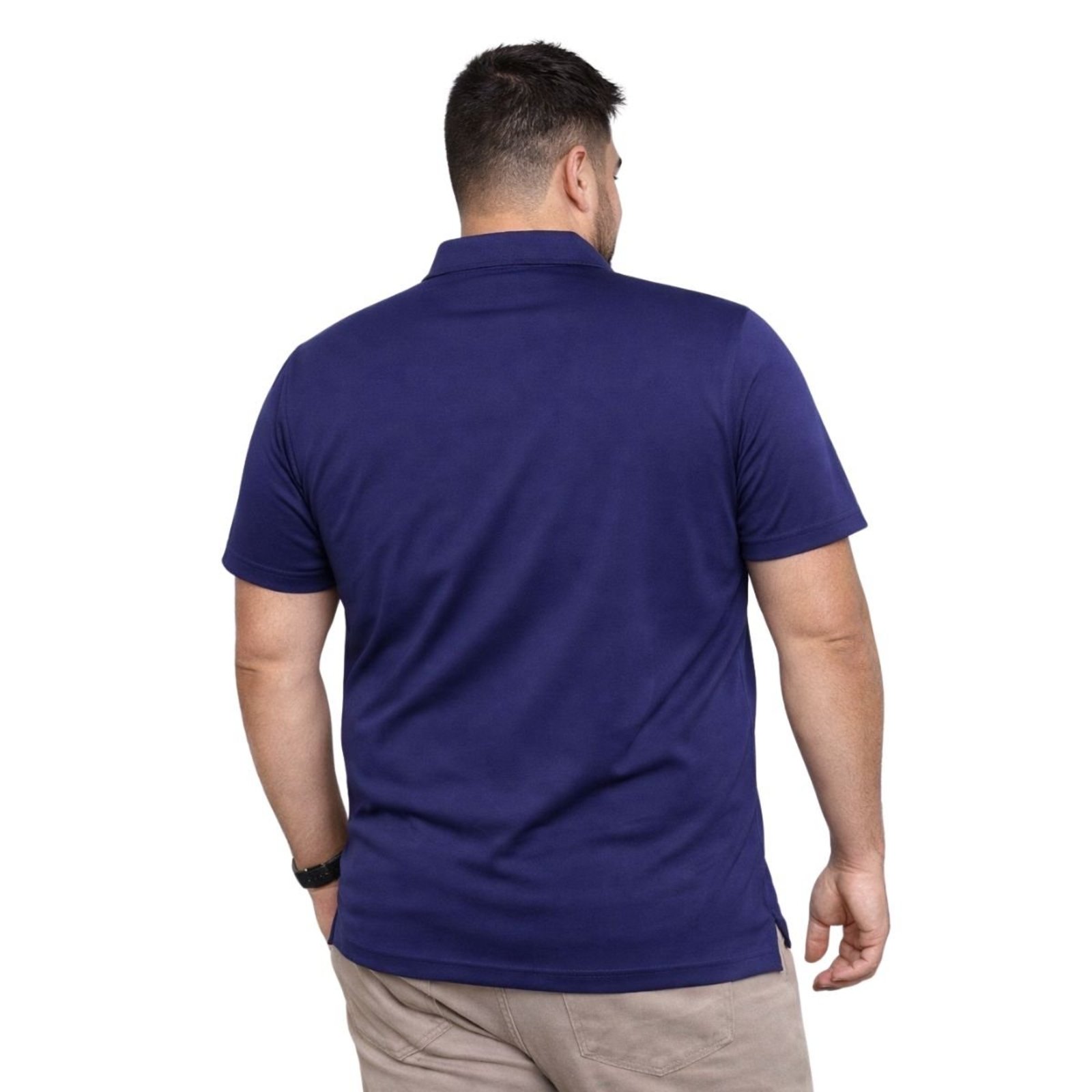 Camisa Polo Masculina Poliamida Elastano Premium Azul Marinho