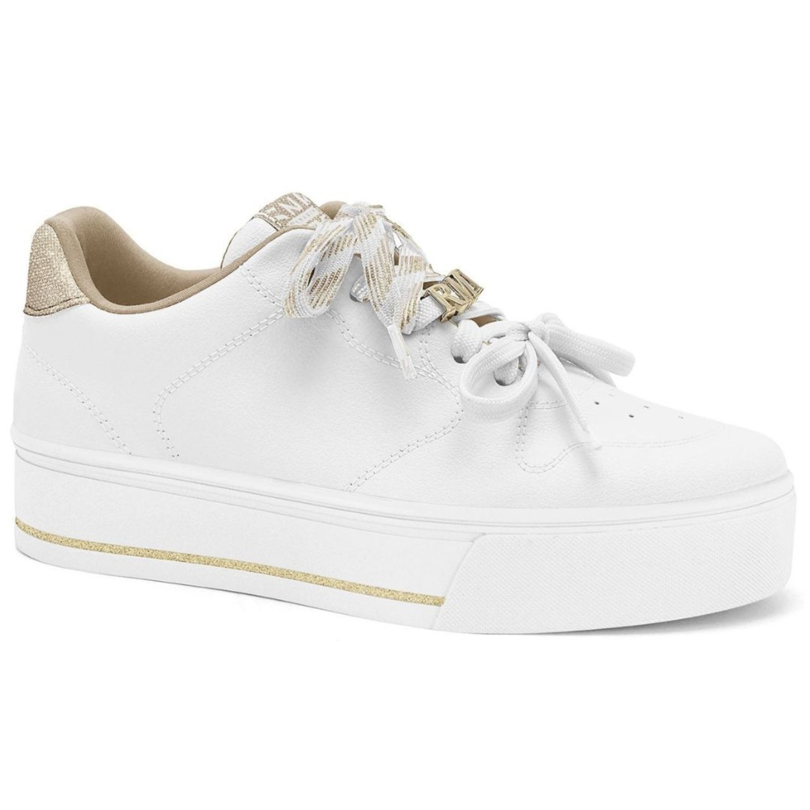 Tênis Feminino Ramarim Alto Branco Cadarço Duplo 2597201-3