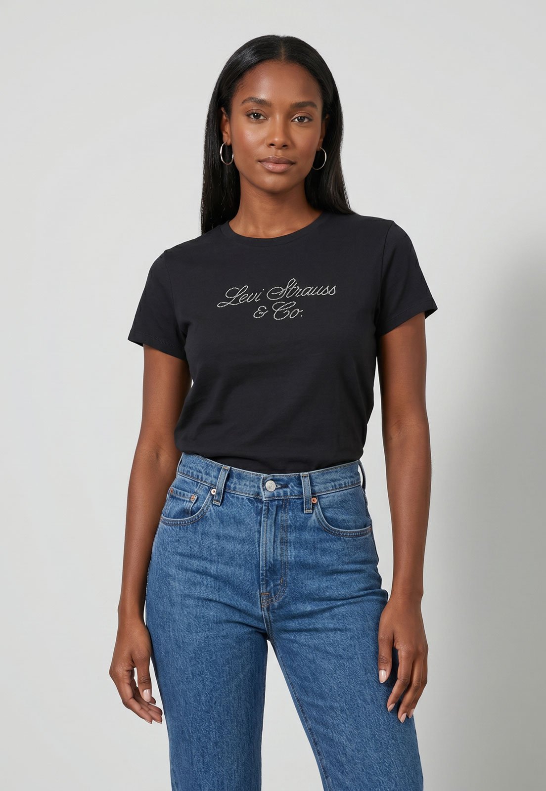 Camiseta Levis Feminina Graphic Classic Preta