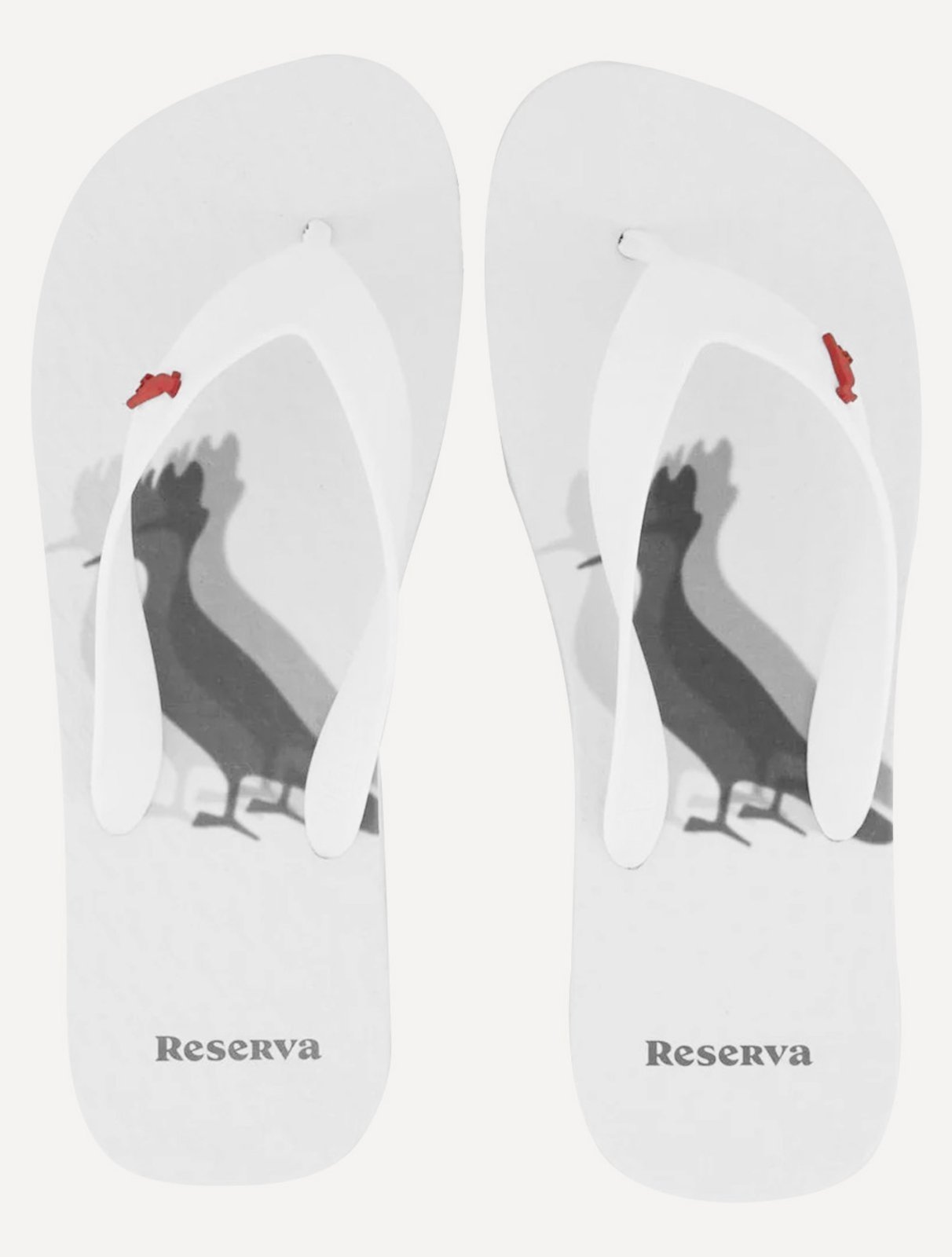 Chinelo Reserva Masculino Pica-Pau Blur Branco