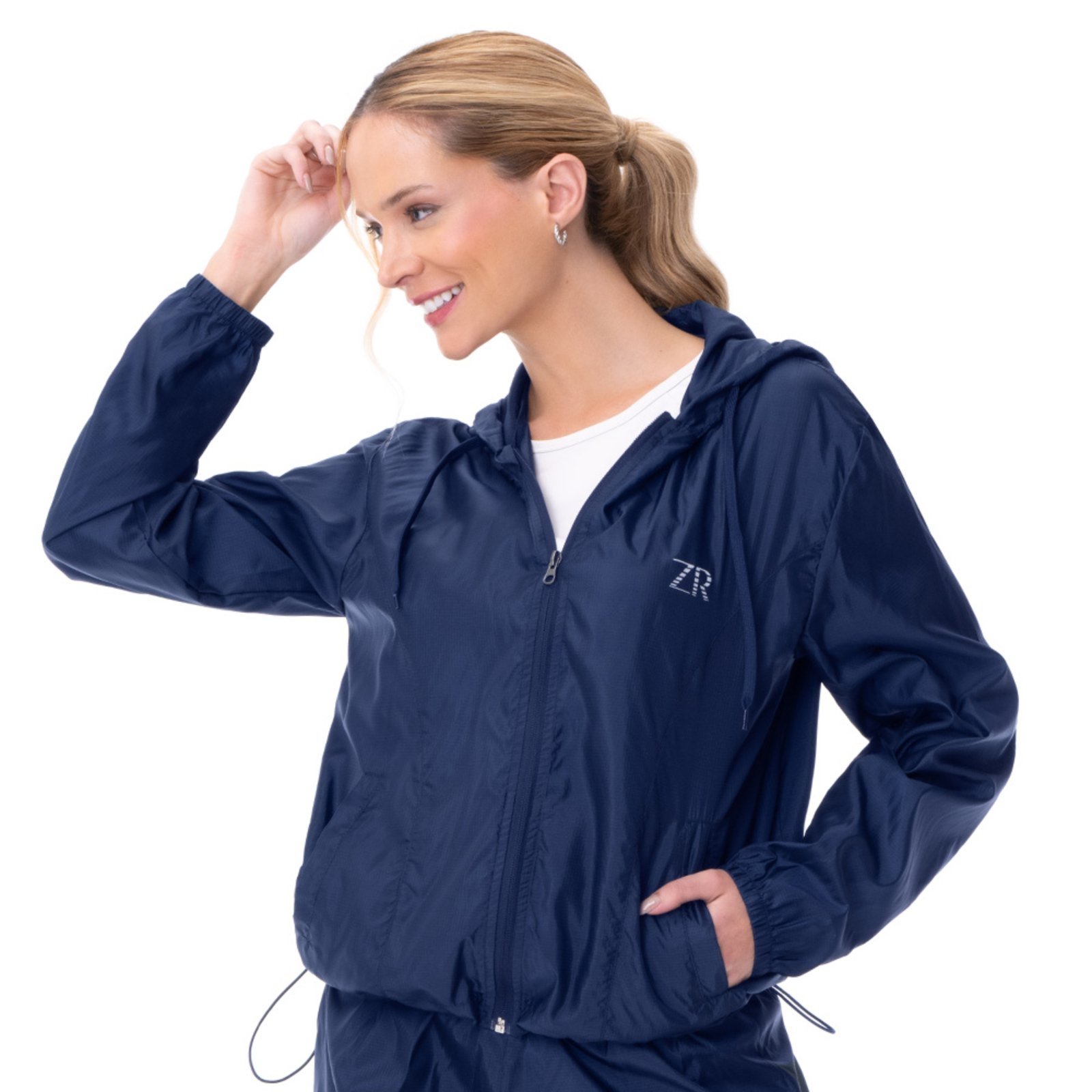 Jaqueta Fitness com Capuz Navy