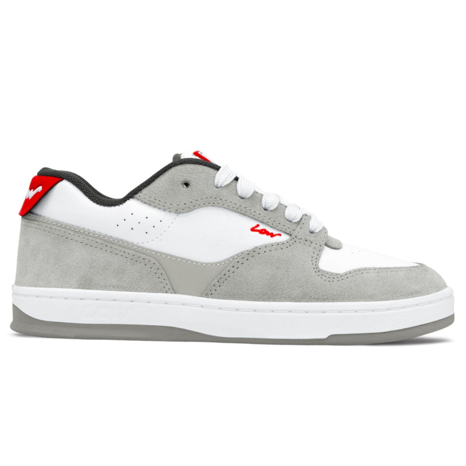 Vista 2 Tênis Low Unissex Camurça Core Loop Grey Red Cinza Low Footwear cinza grey Low Footwear cinza grey