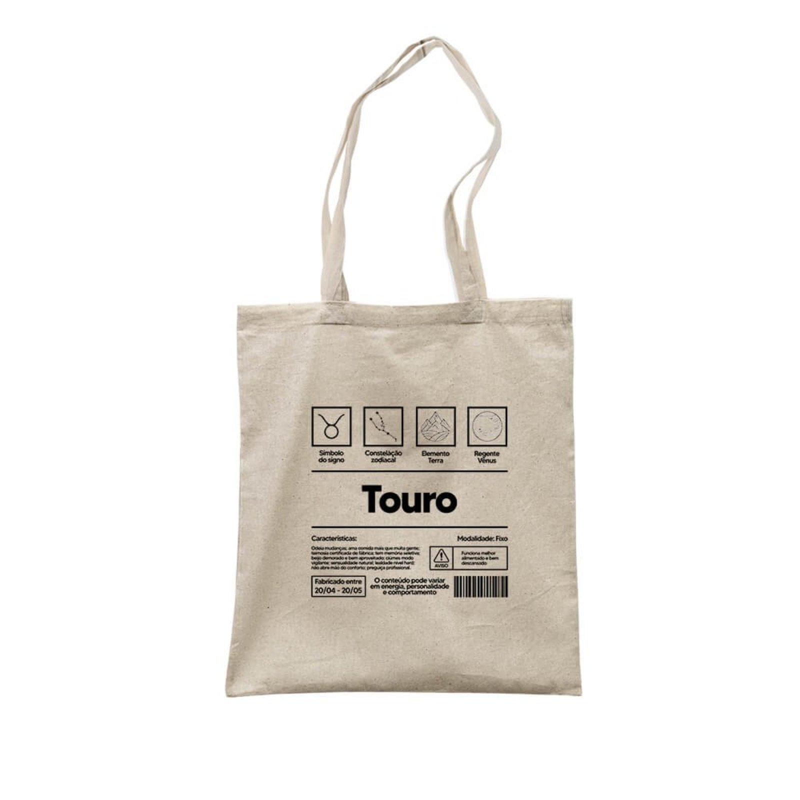 Ecobag Touro - Bege - Casual - Studio Geek