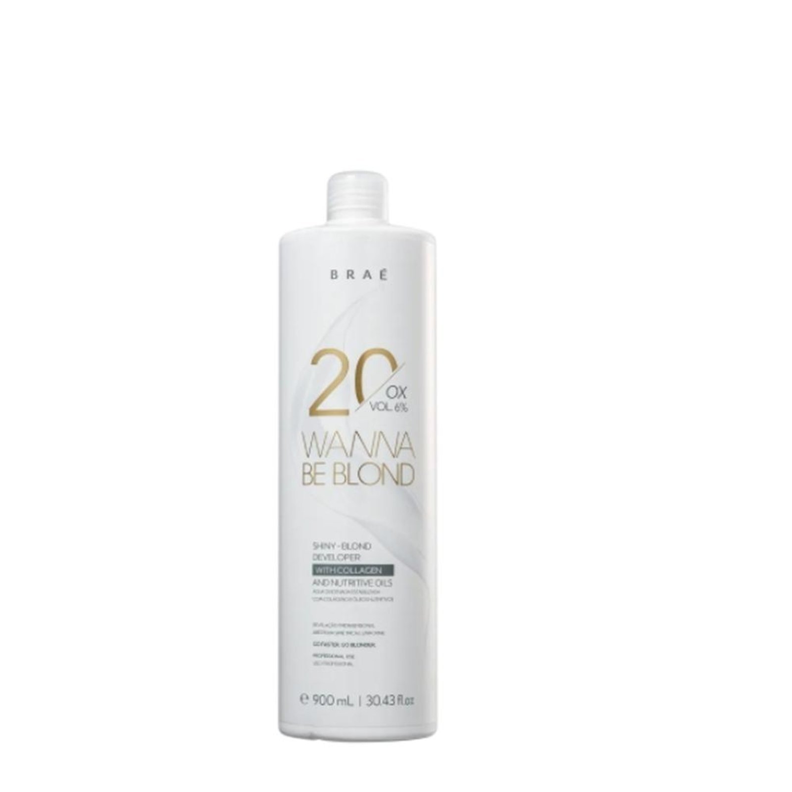Vista 3 BRAÉ Wanna Be Blond Água Oxigenada 20v 900ml+Água Oxigenada 30v 900ml+2 Pó Descolorante 500g multicolorido BRAÉ multicolorido