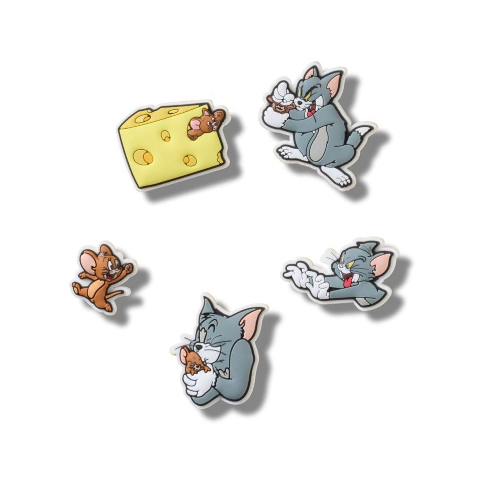 Vista 2 Infantil - Jibbitz™ Tom and Jerry Pack com 5 Peças Crocs branco