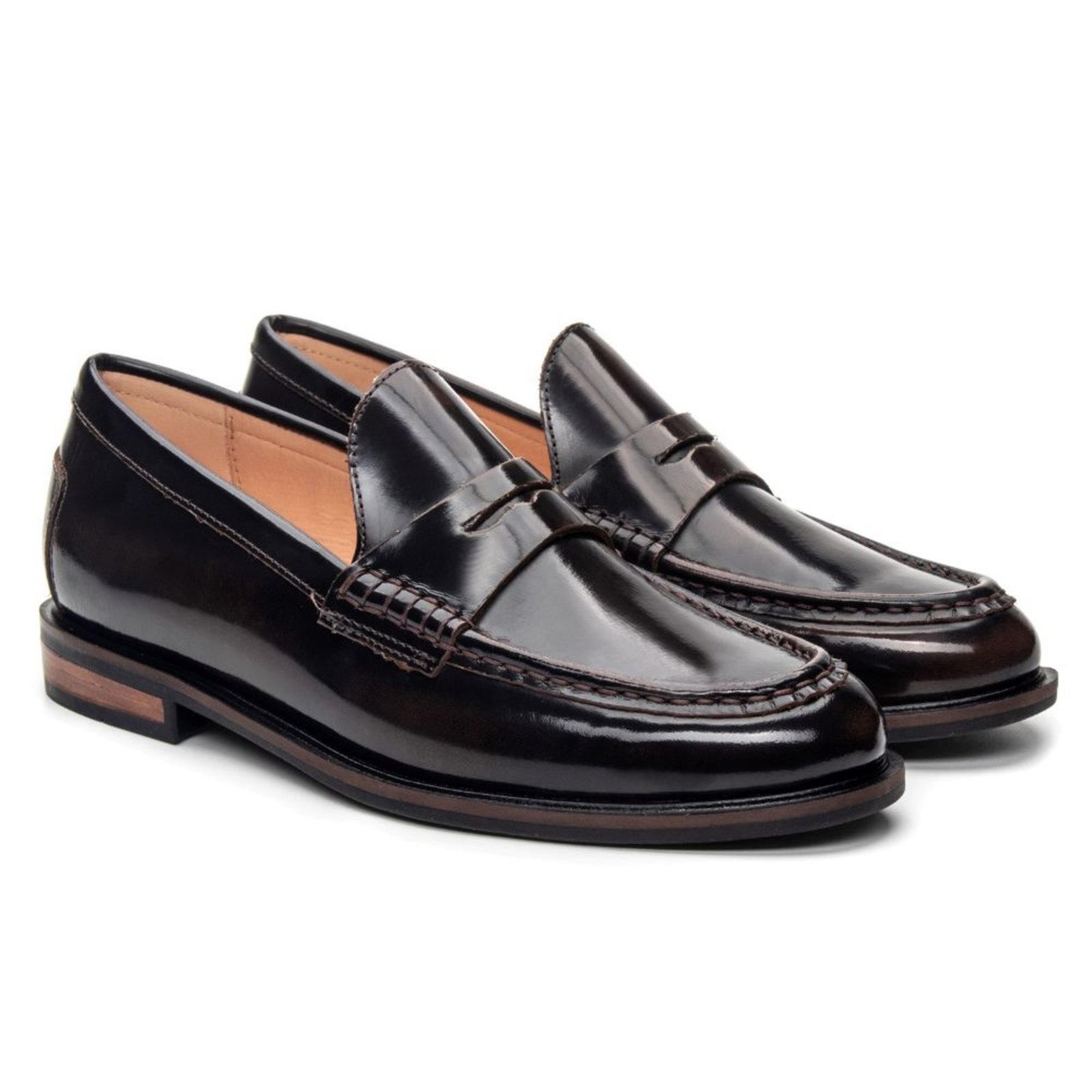 Vista 3 Mocassim Feminino Ornella Jacometti Couro castanho Jacometti castanho