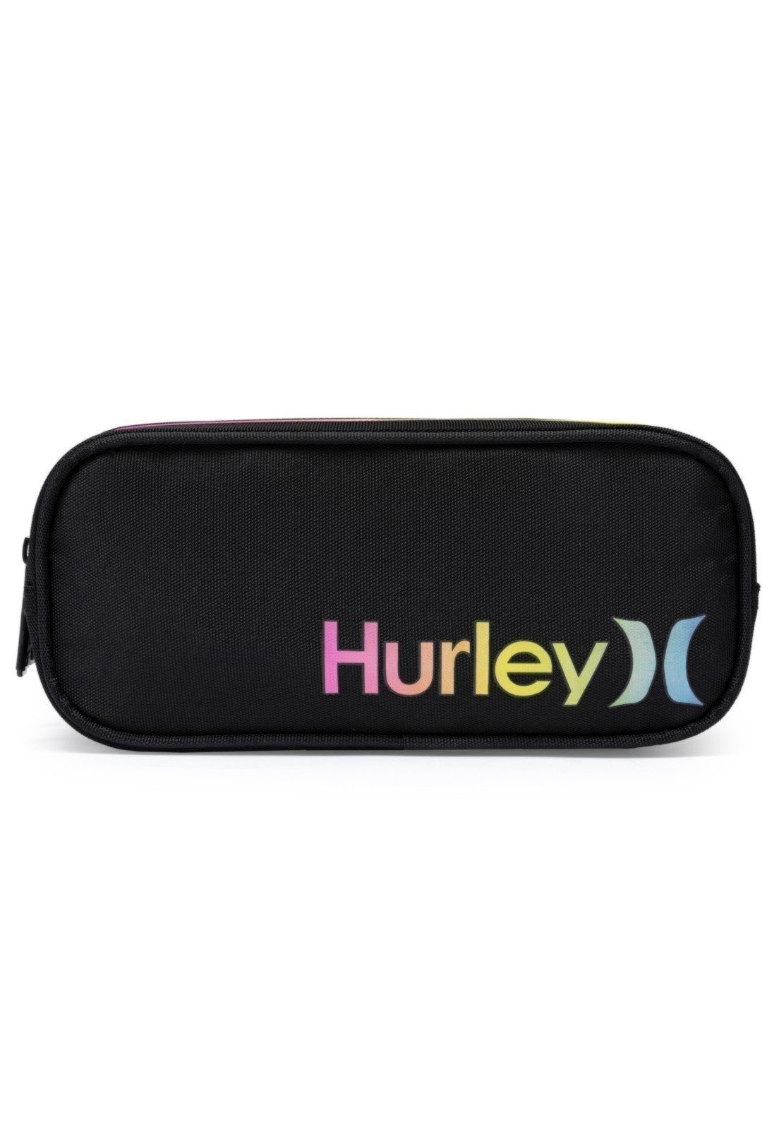 Vista 2 Estojo Hurley Escolar Feminino Organizador preto hurley preto