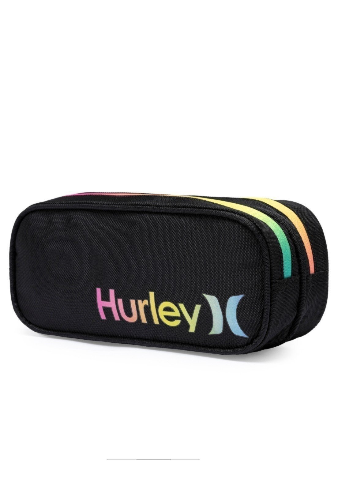 Vista 3 Estojo Hurley Escolar Feminino Organizador preto hurley preto
