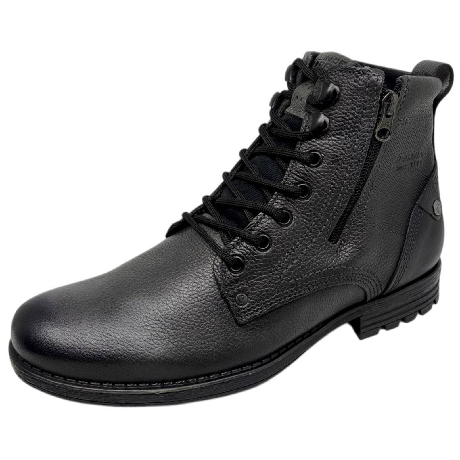Bota Coturno Masculino Conforto Tratorado Macio Couro Pegada