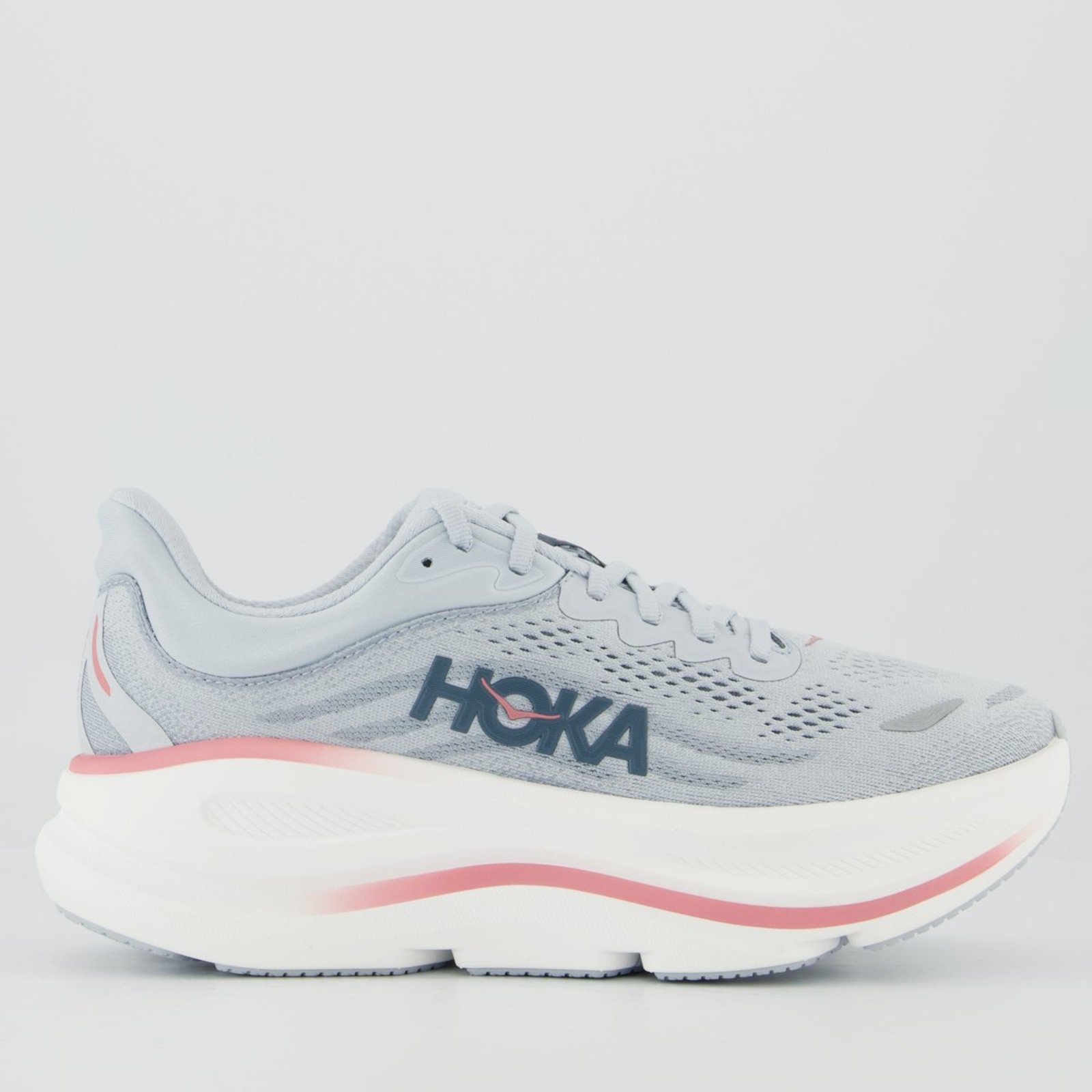 Tênis Hoka Bondi 9 Feminino Cinza e Branco