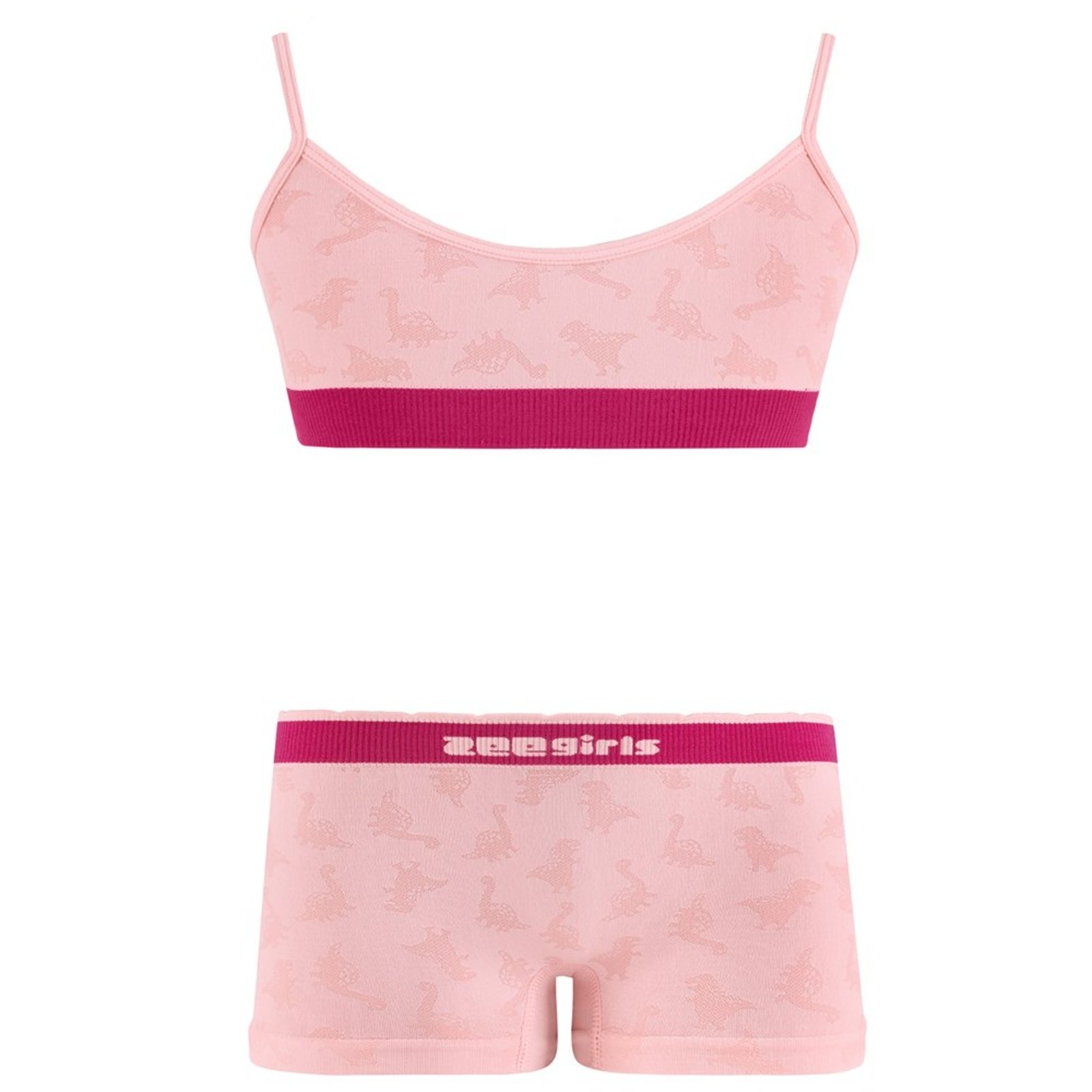 Conjunto Top de Alça e Calcinha Boxer Rosa