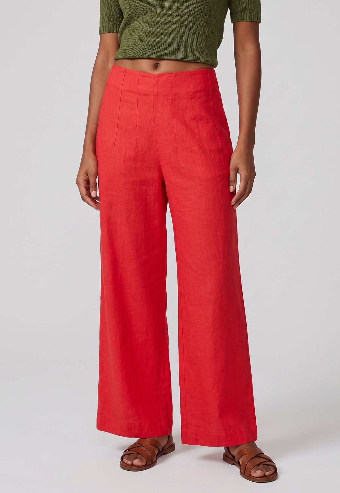 Calça Feminina Lez a Lez Wide Leg Vermelha