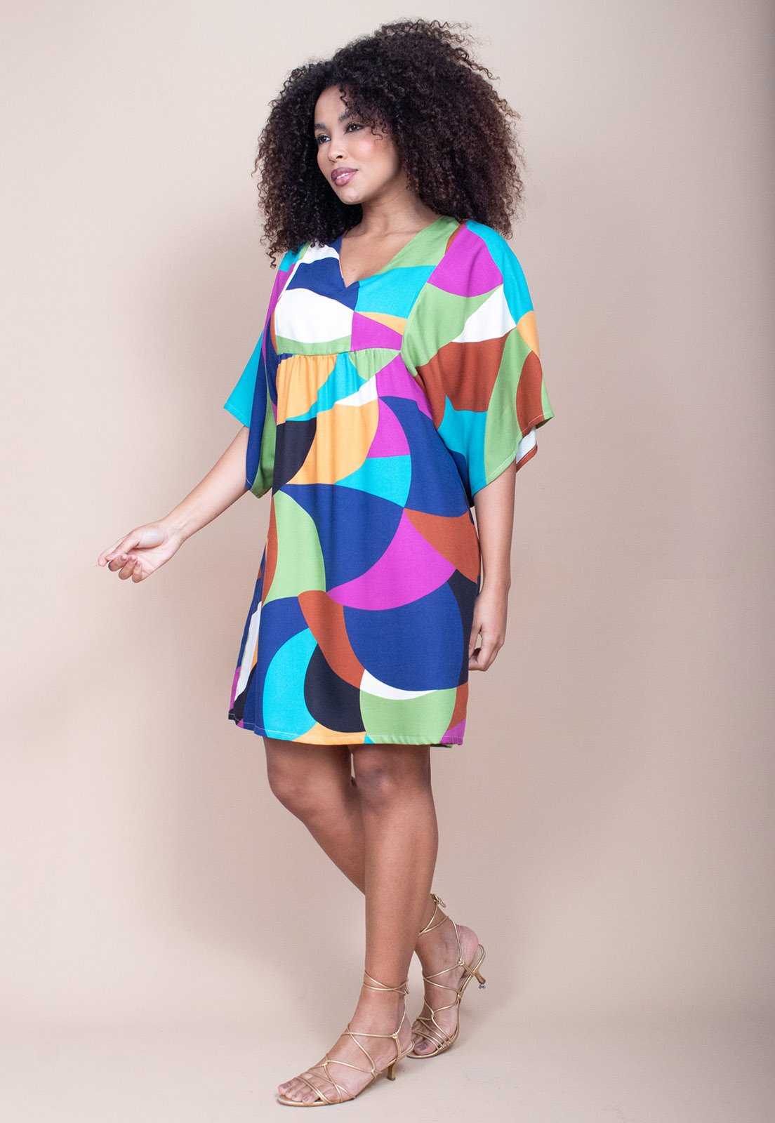 Vestido Curto Cabana Free Pequi Jardim Azul