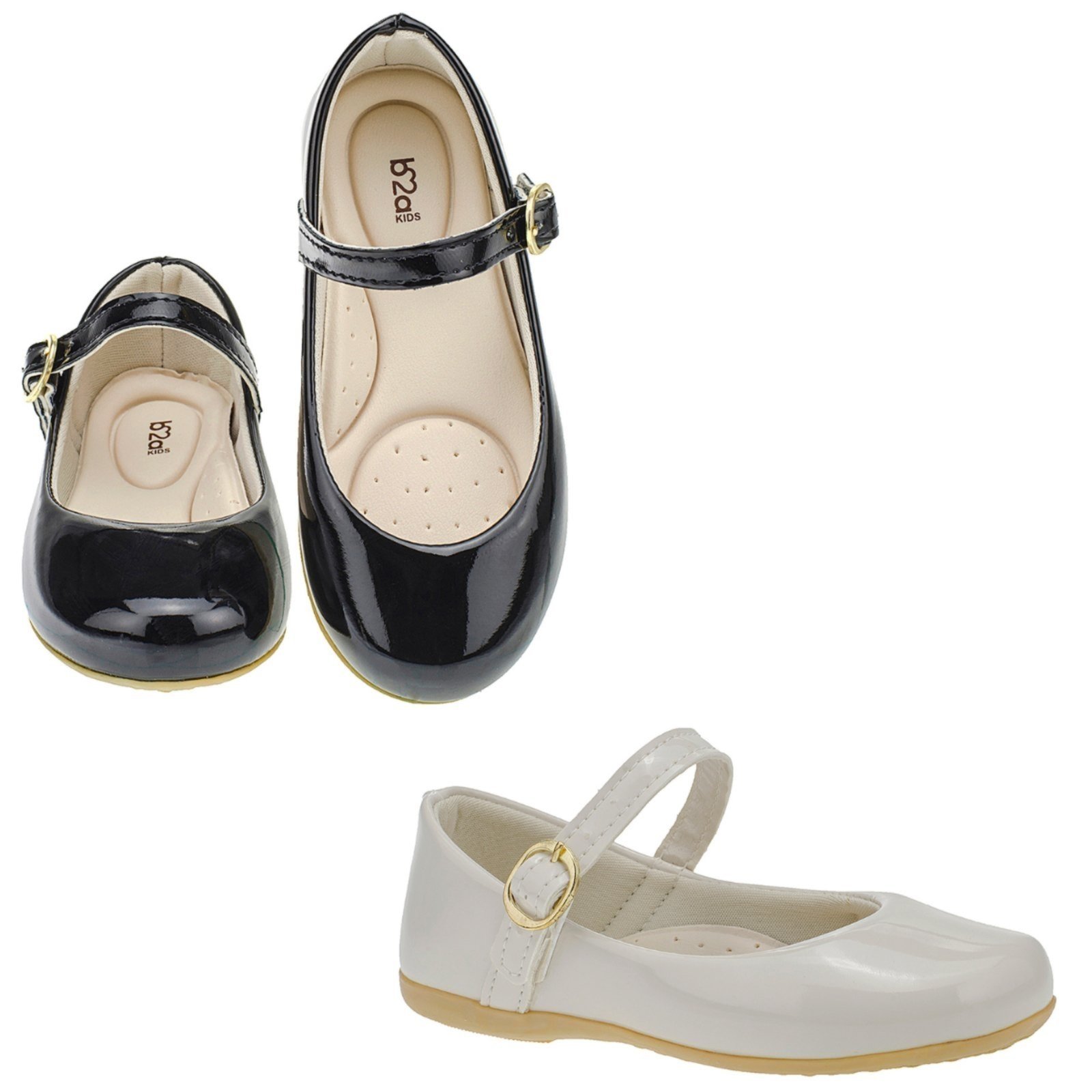 Infantil – Kit 2 Pares Sapatilha Menina B2A Preto e off white