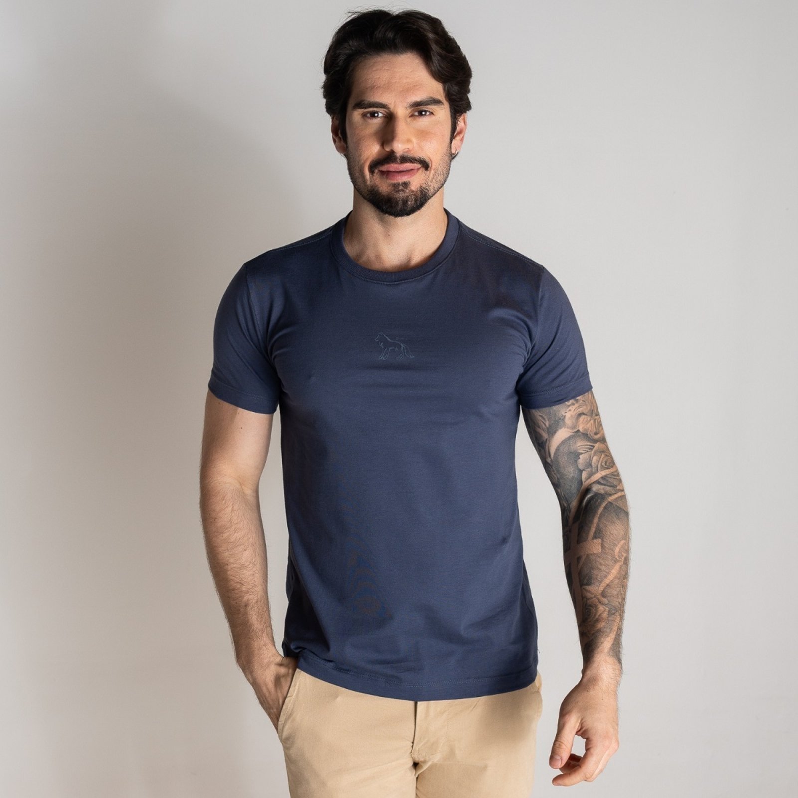 Camiseta Acostamento Central Azul Navy