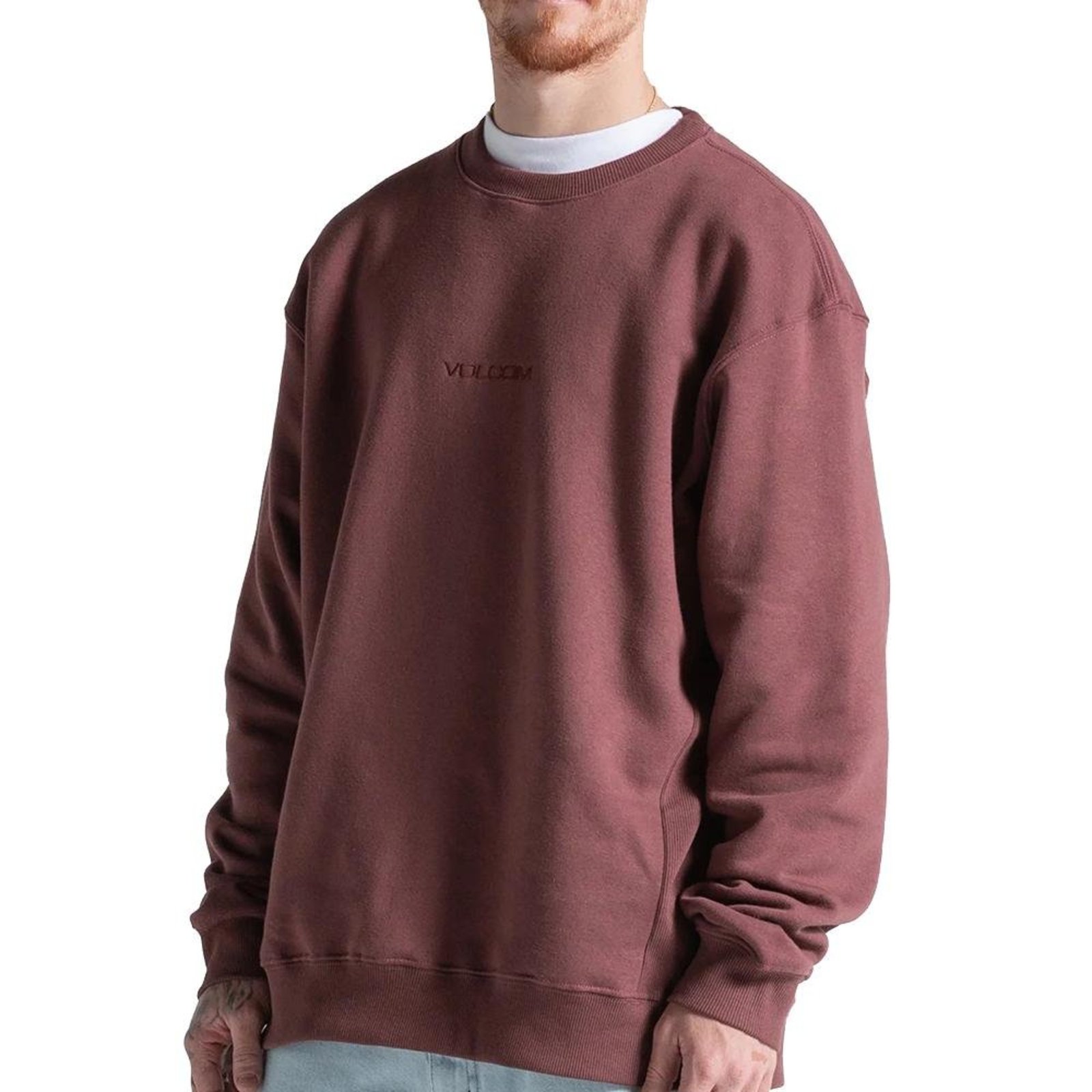 Moletom Volcom Careca Free Fall WT26 Masculino Bordô