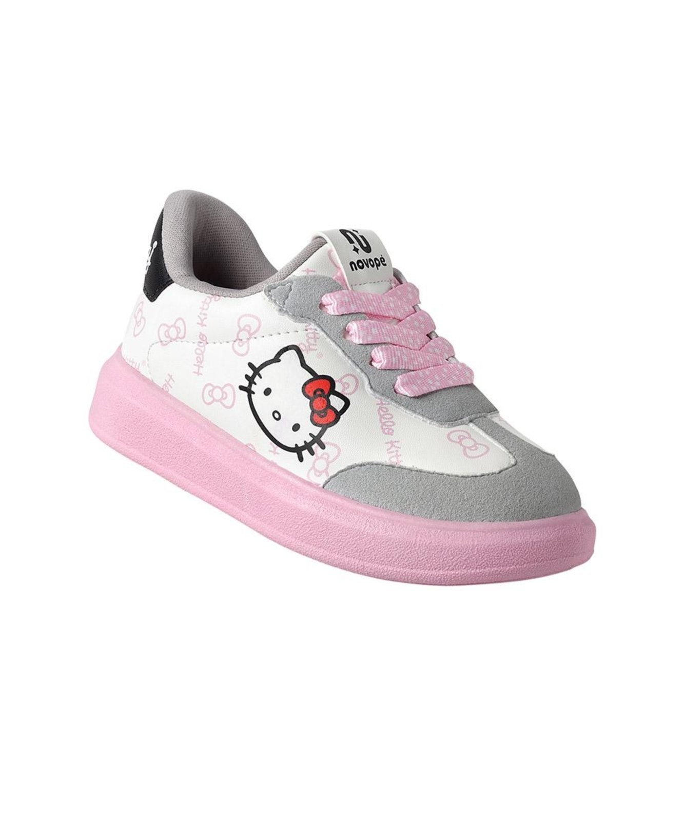 Vista 3 Infantil - Tênis Novopé Hello Kitty Cadarços 28/32 Multicolor Incolor Pixolé incolor multicolor Pixolé incolor multicolor