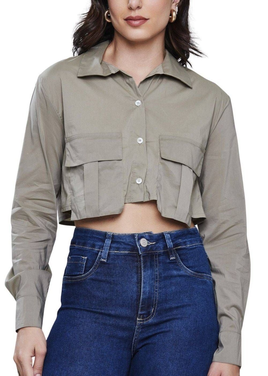 Camisa Sawary Cropped – 278304 – Verde – Sawary