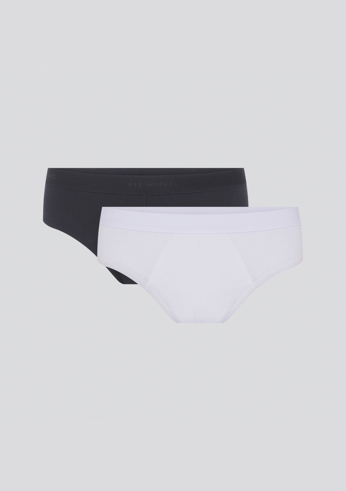 Kit Hering 2 Cuecas Slip Com Elástico Personalizado Branco e Preto,
