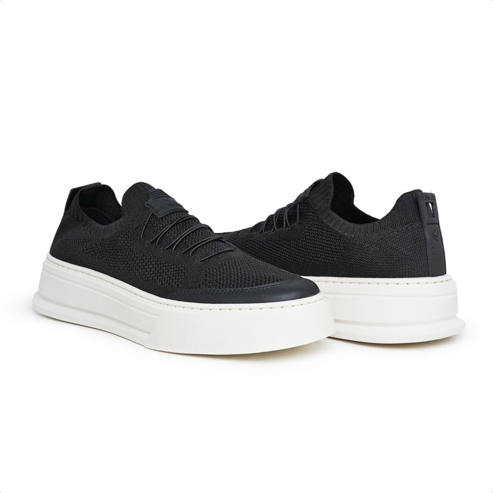 Tênis Masculino Veritimo Sapatenis Casual Slip On Knit Conforto Anatômico Dia a Dia Preto