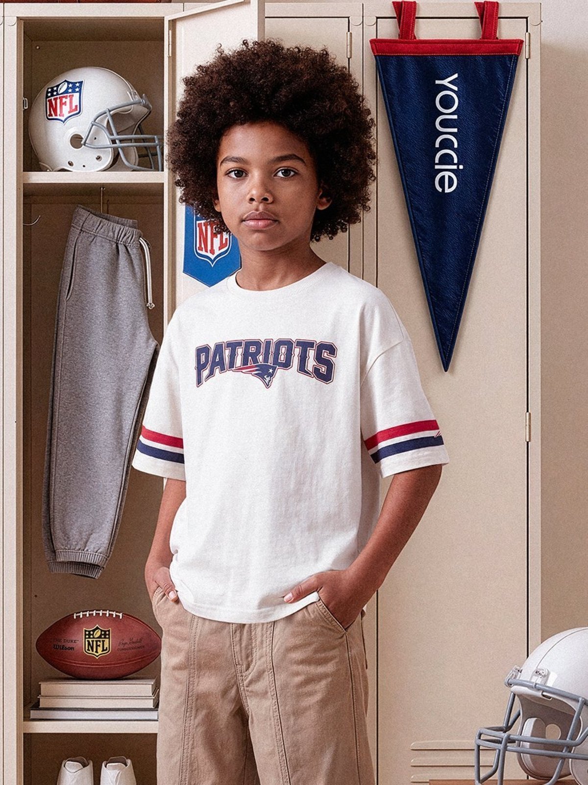 Infantil - Camiseta Patriots da NFL