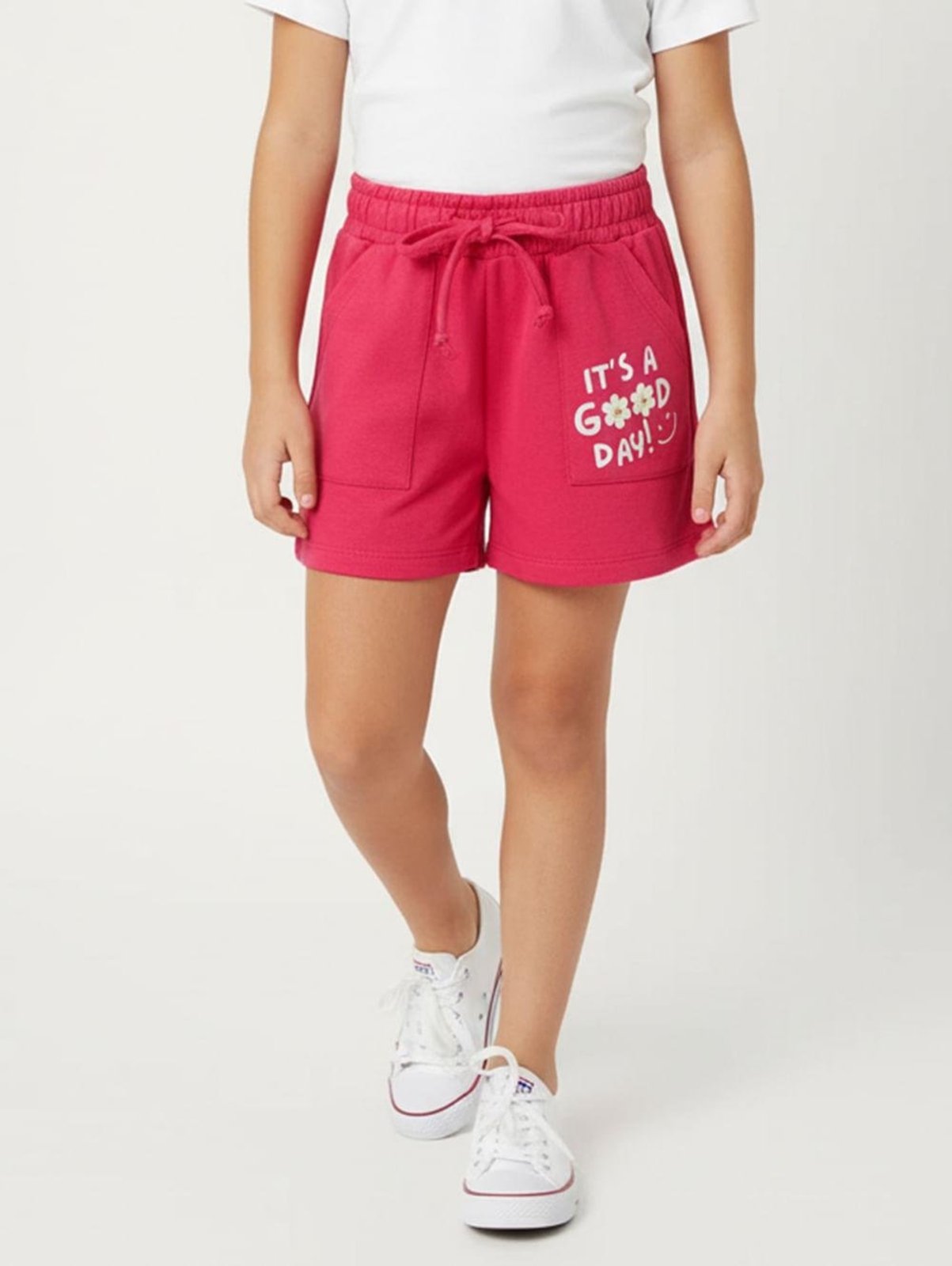 Infantil - Short Moletinho Juvenil Para Menina - PINK