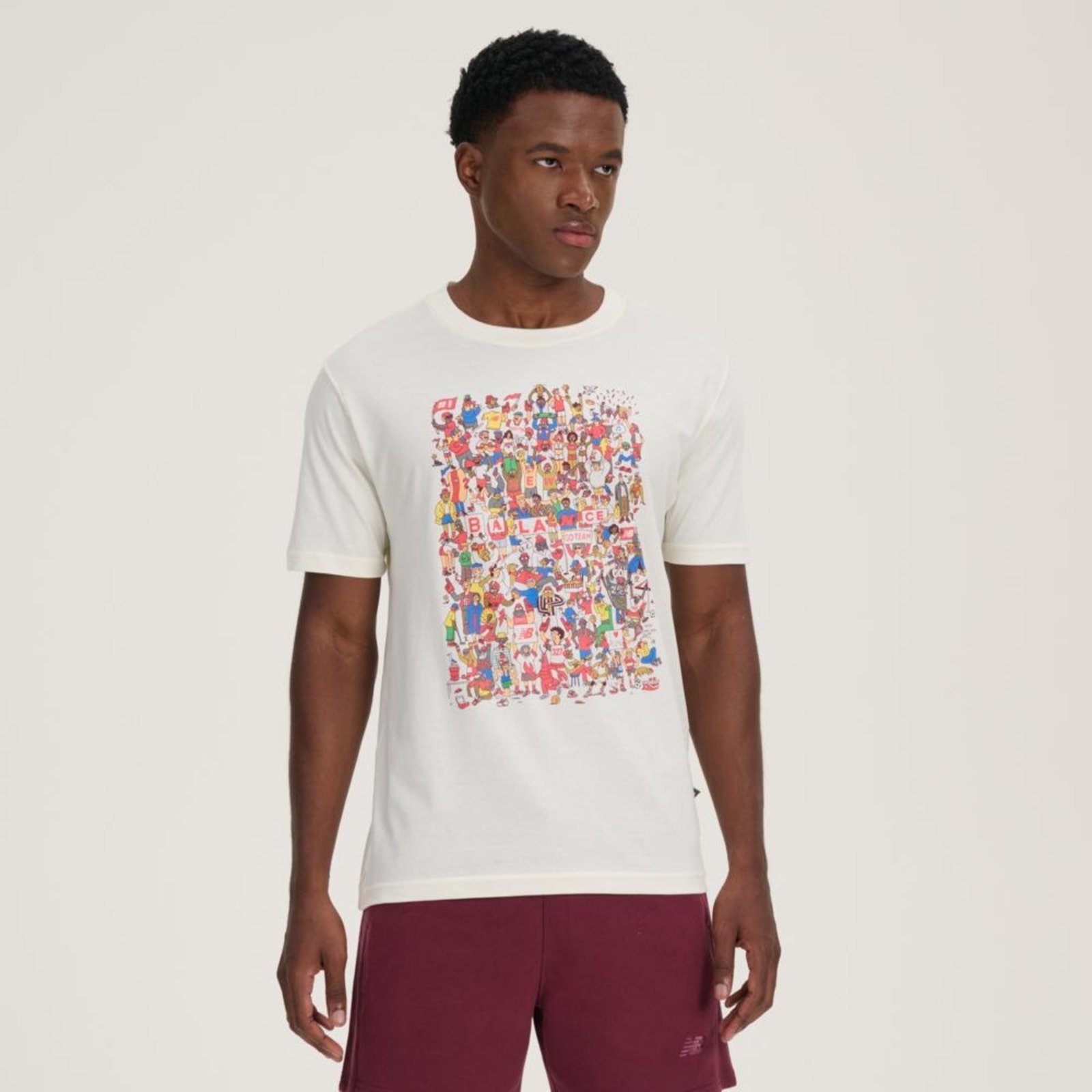 Vista 3 Camiseta Athletics Prep Rally Masculina New Balance incolor New Balance incolor
