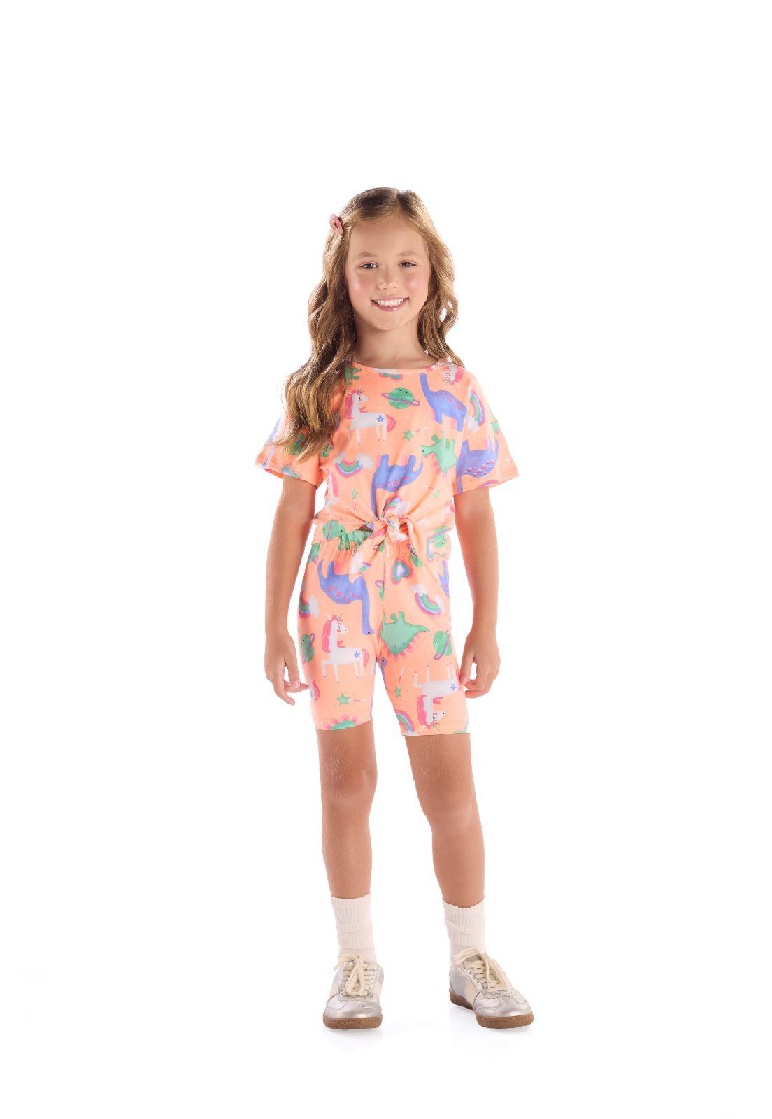 Infantil - Blusa Feminino em Cotton Quimby Laranja