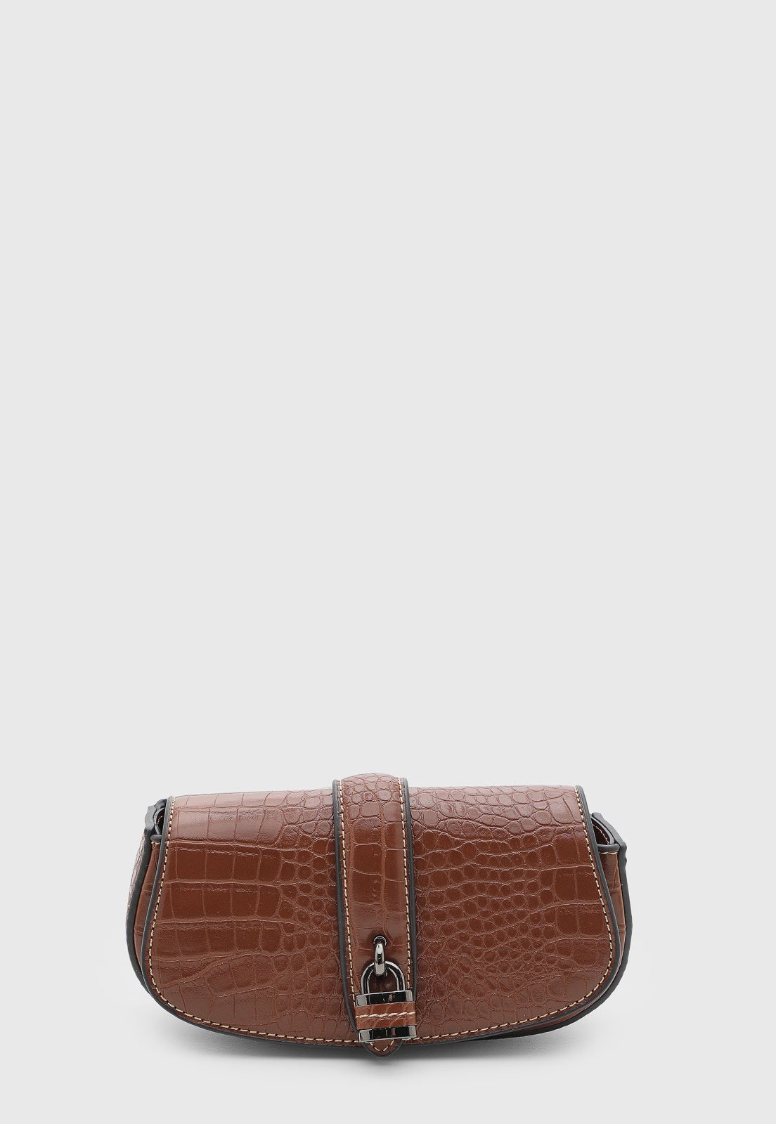 Bolsa Feminina Santa Lolla Estruturada Croco Marrom