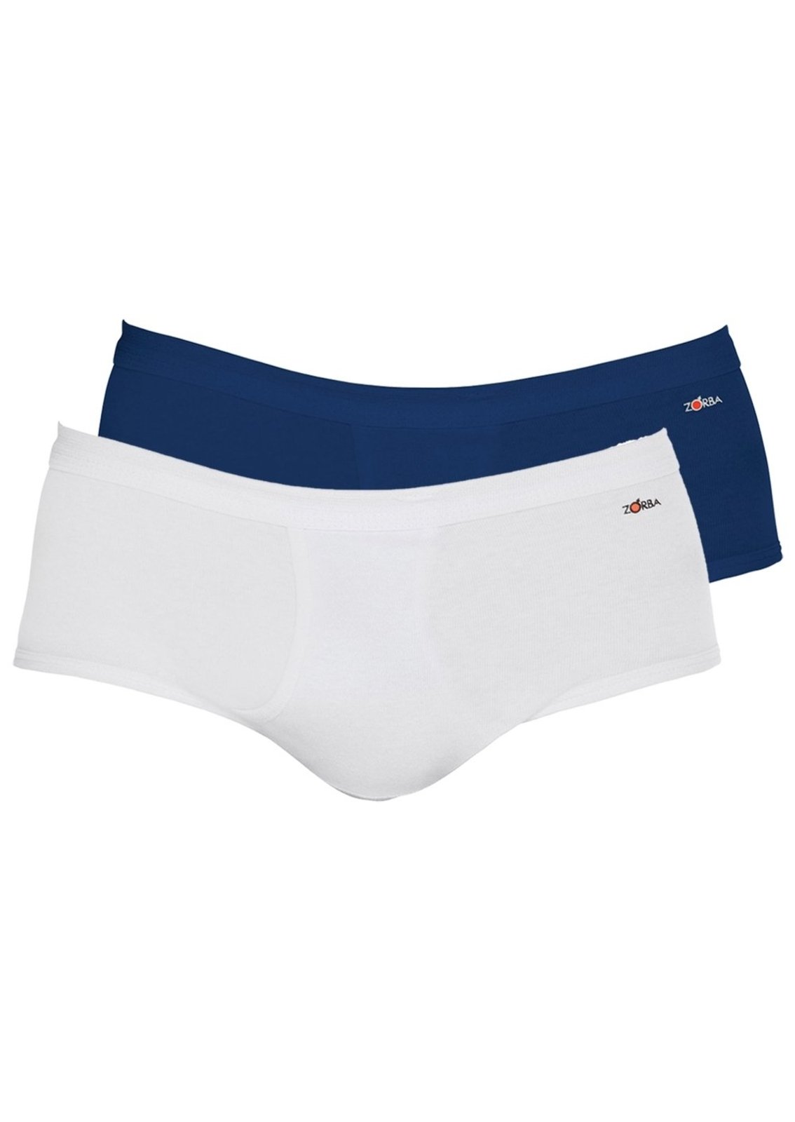 Kit com 2 Cuecas Slip Zorba com Abertura 185 Colorido Branco