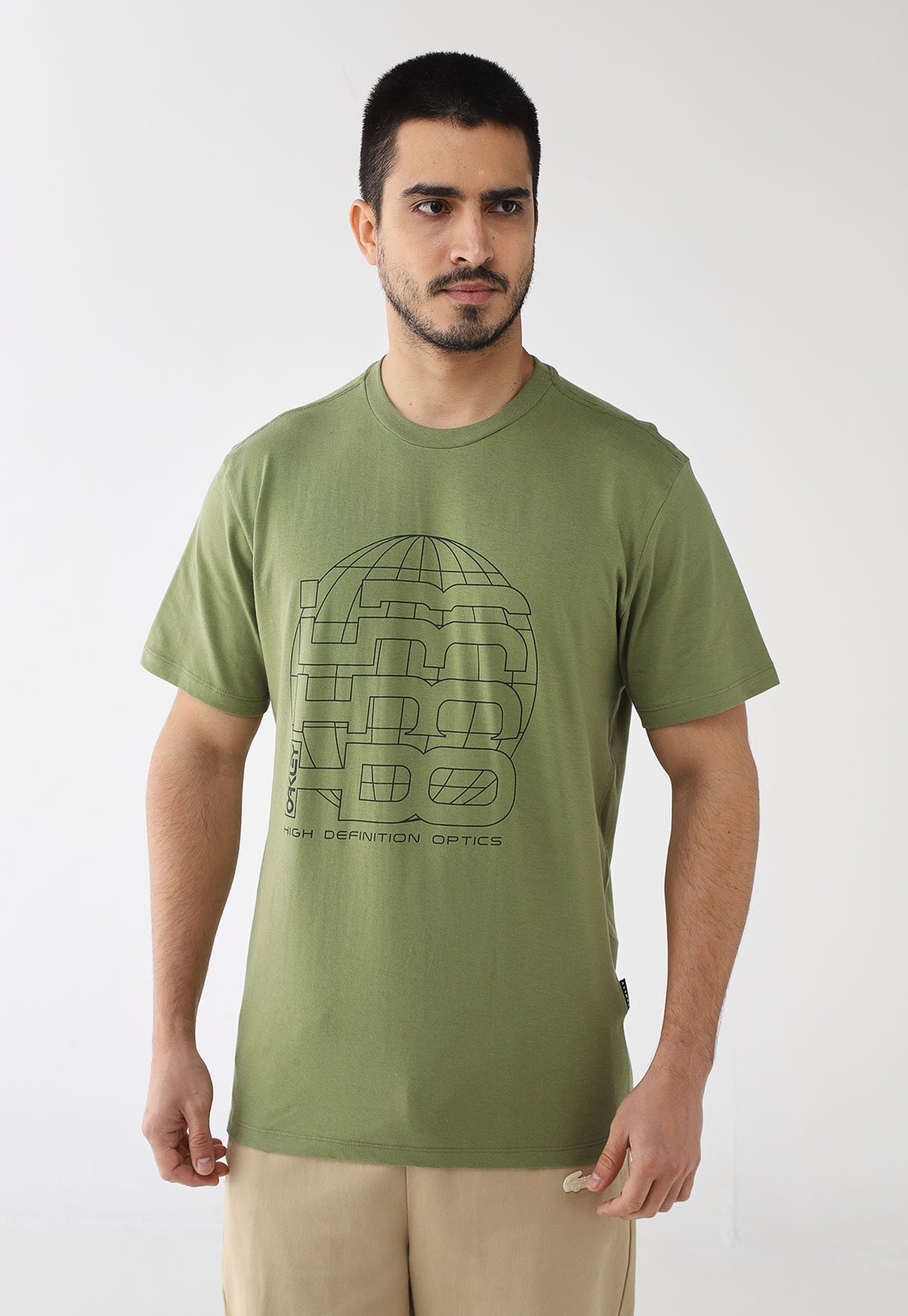 Camiseta Masculina Oakley HDO Logo Verde