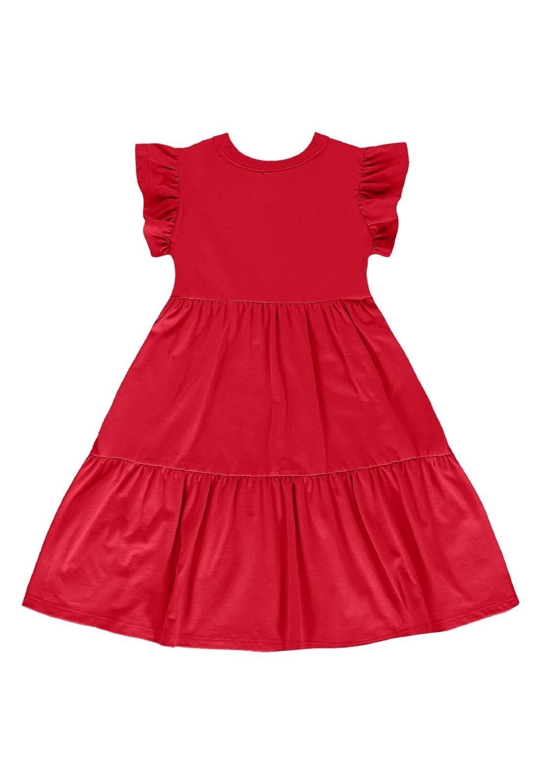 Vista 3 Infantil - Vestido Manga Curta Bee Loop vermelho Bee Loop vermelho