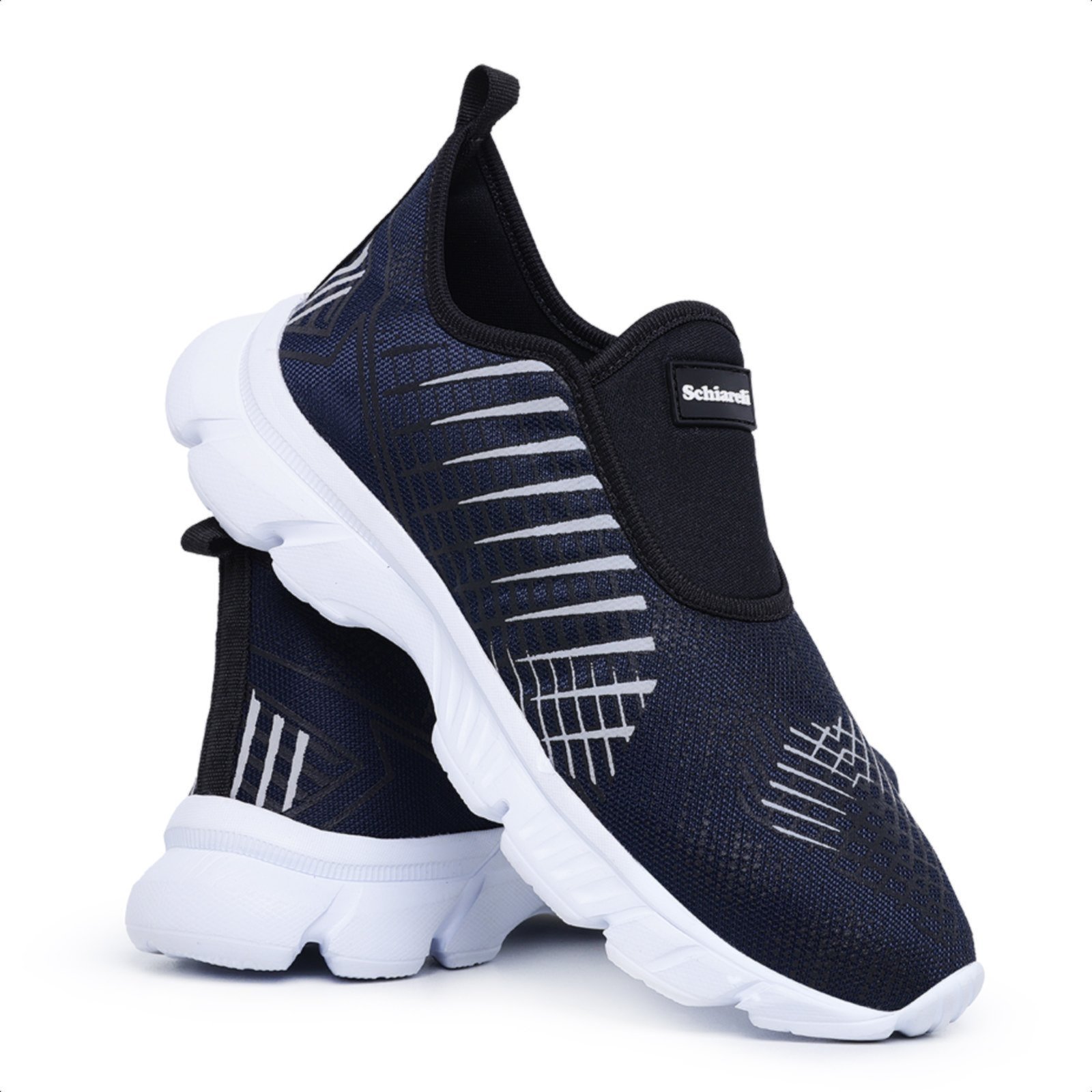 Tênis Masculino Esportivo Academia Caminhada Macio Leve Confortável Sch 545 Azul Marinho