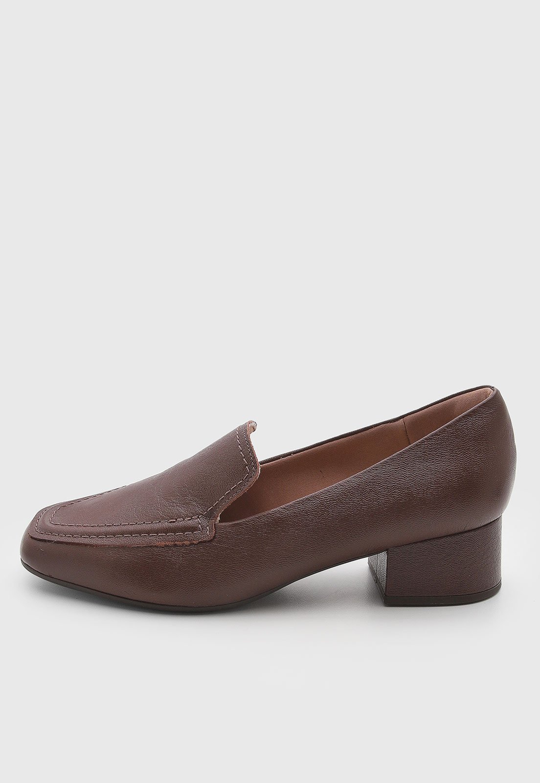 Scarpin Feminino Usaflex Couro Marrom