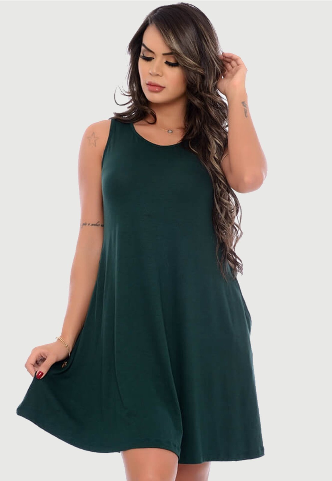 Vista 2 Vestido Curto B'Bonnie Trapézio Sophia BBonnie preto BBonnie preto