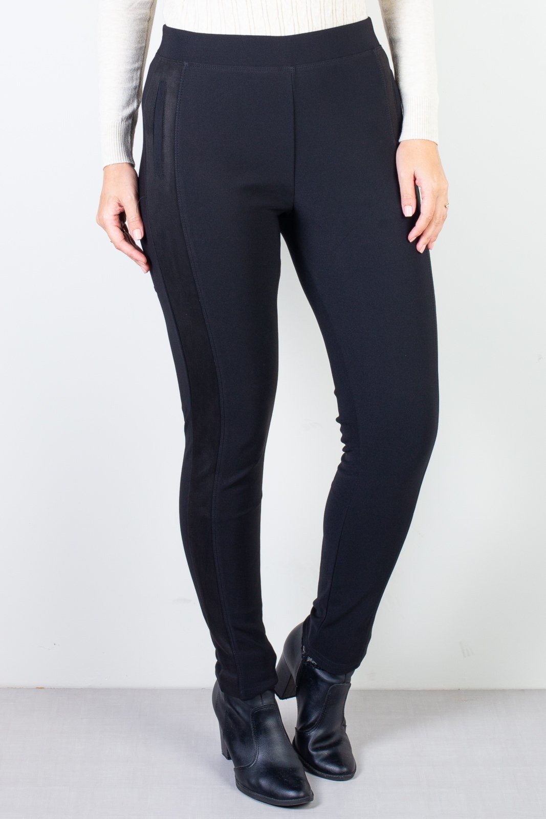 Calça feminina térmica com detalhe lateral 80478 – Preto