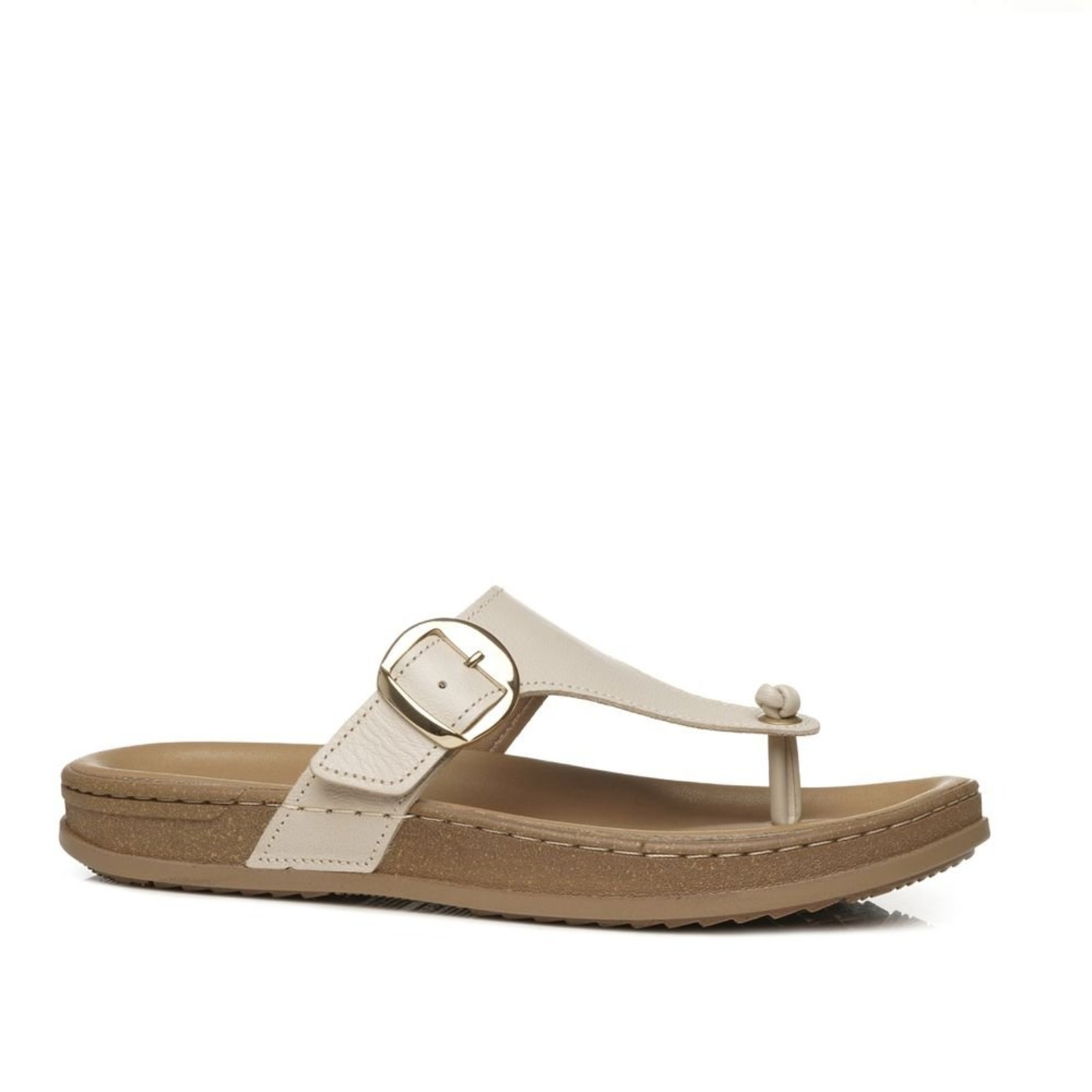 Chinelo Pegada Feminino em Couro Off White 232401-02 Chinelo Pegada Feminino em Couro Off White 232401-02 38