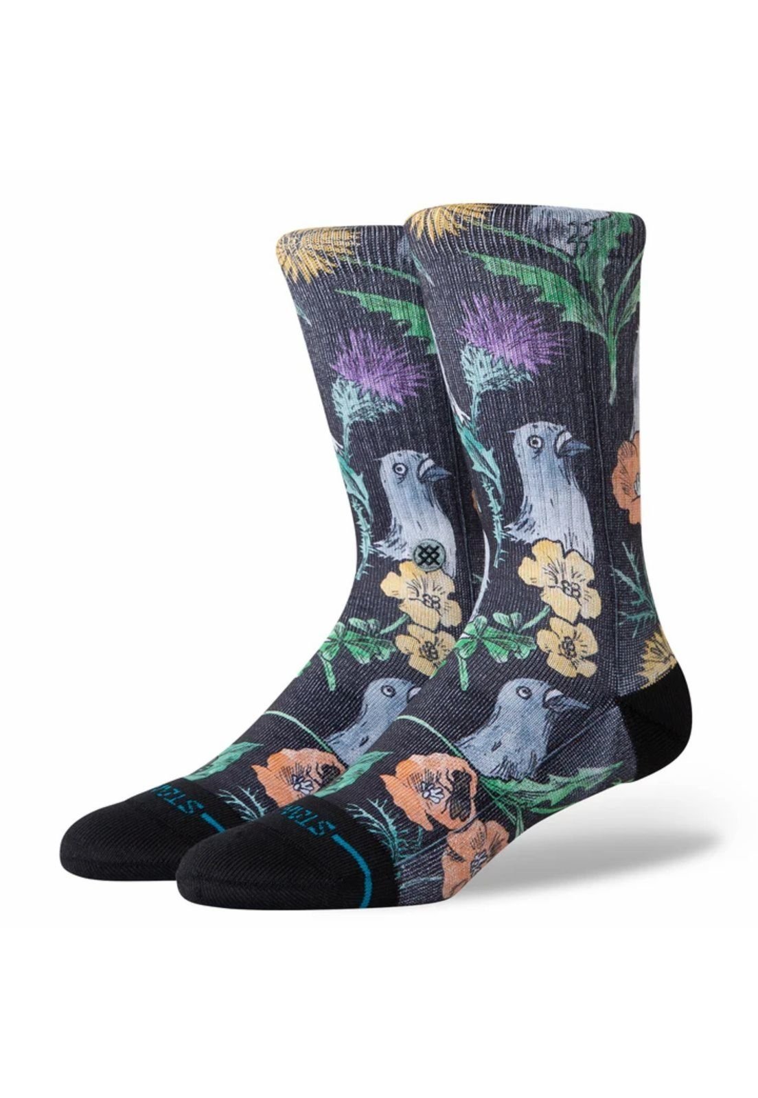 Meia Stance Collab Todd Francis Just Flocked Preta
