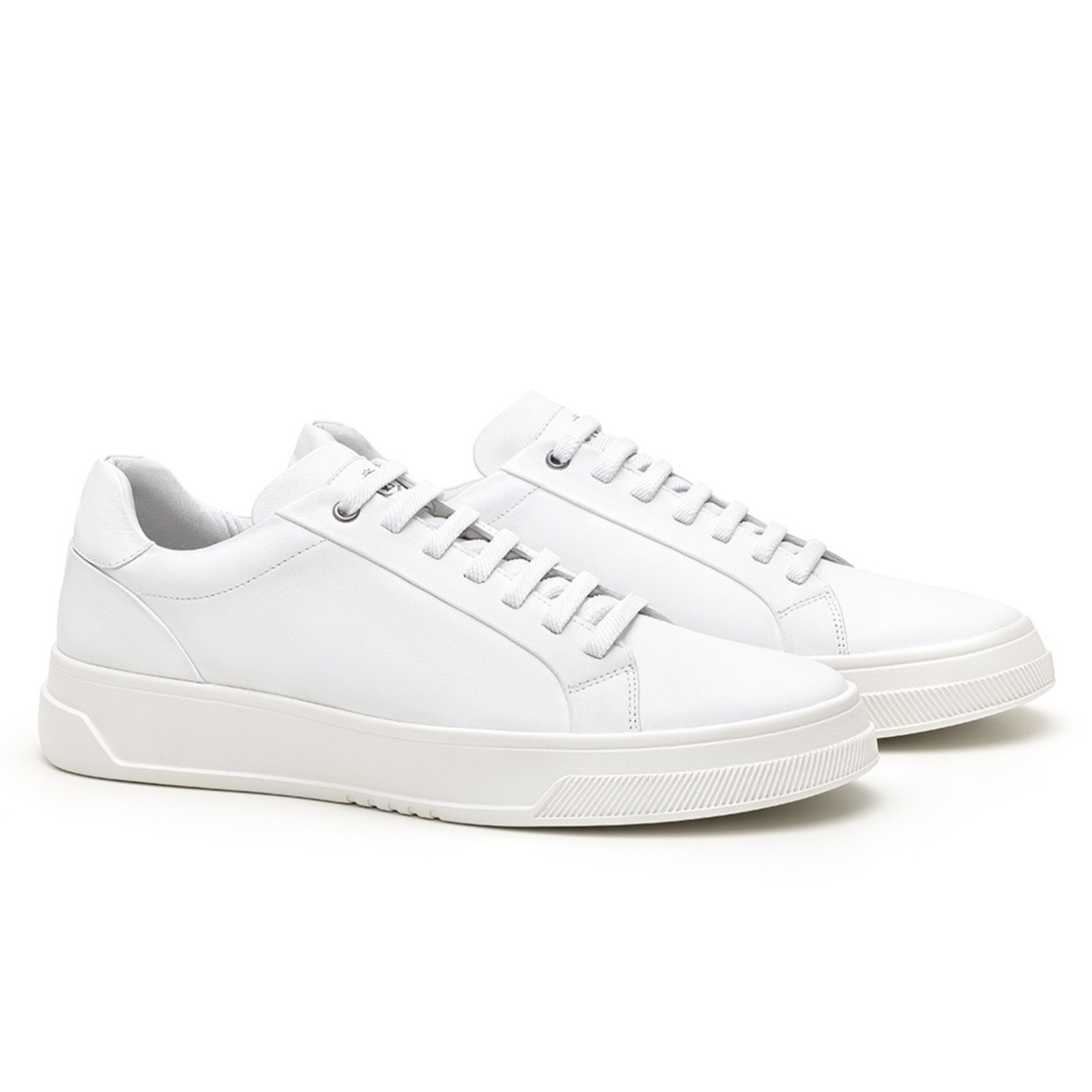 Tênis Casual Sapatofran Masculino Couro Sama Conforto Branco