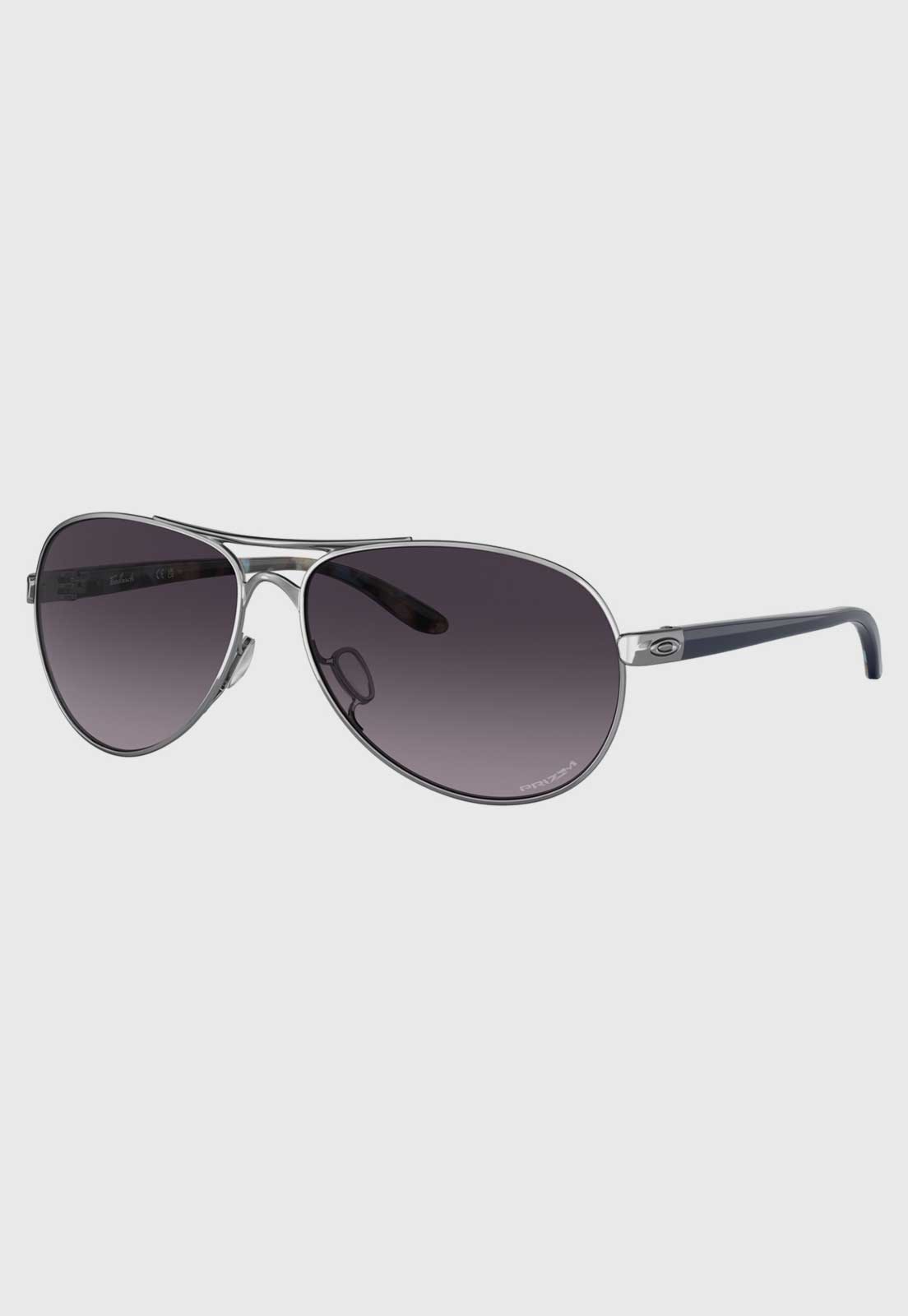 Óculos de Sol Oakley Feedback Aviador Prata