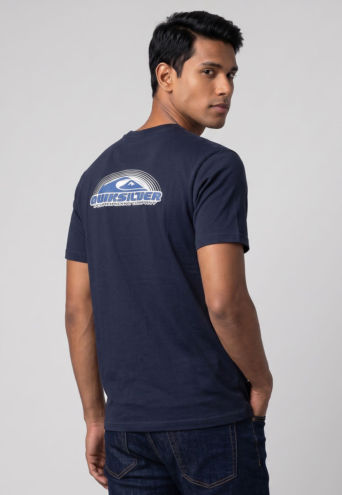 Camiseta Masculina Quiksilver Fade Spectrum Azul Escuro