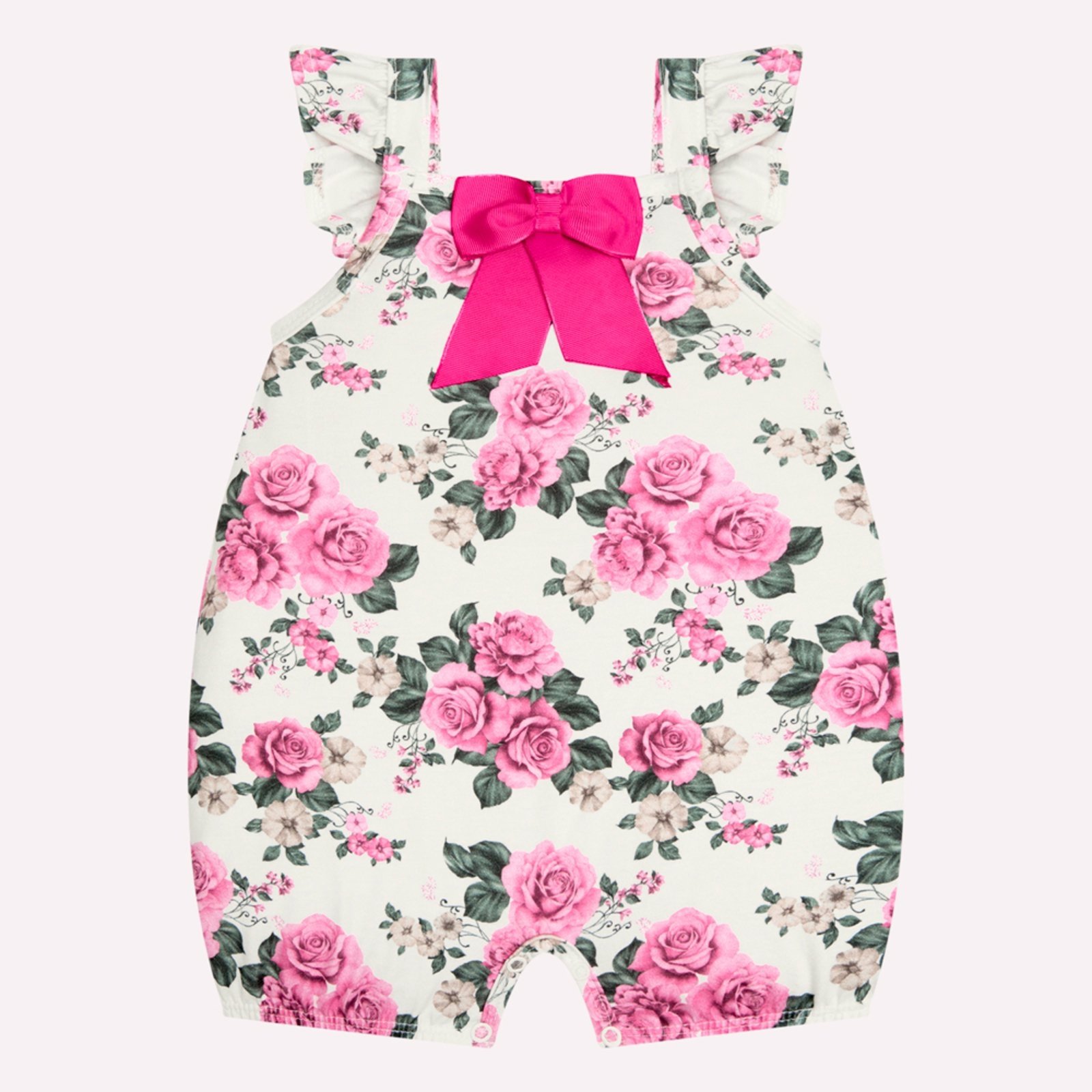 Vista 3 Infantil - Macaquinho Menina em Cotton Milon verde Milon verde