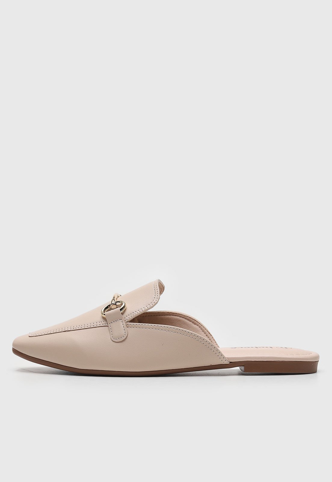 Mocassim Mule cê Detalhe Decorativo Off-White