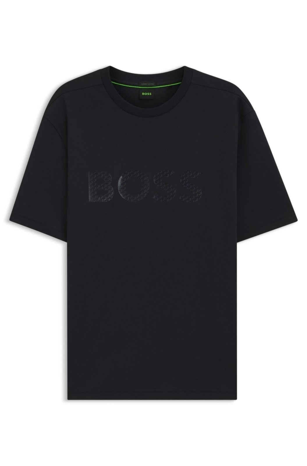Camiseta Em Jersey De Algodão Com Logo Estruturado