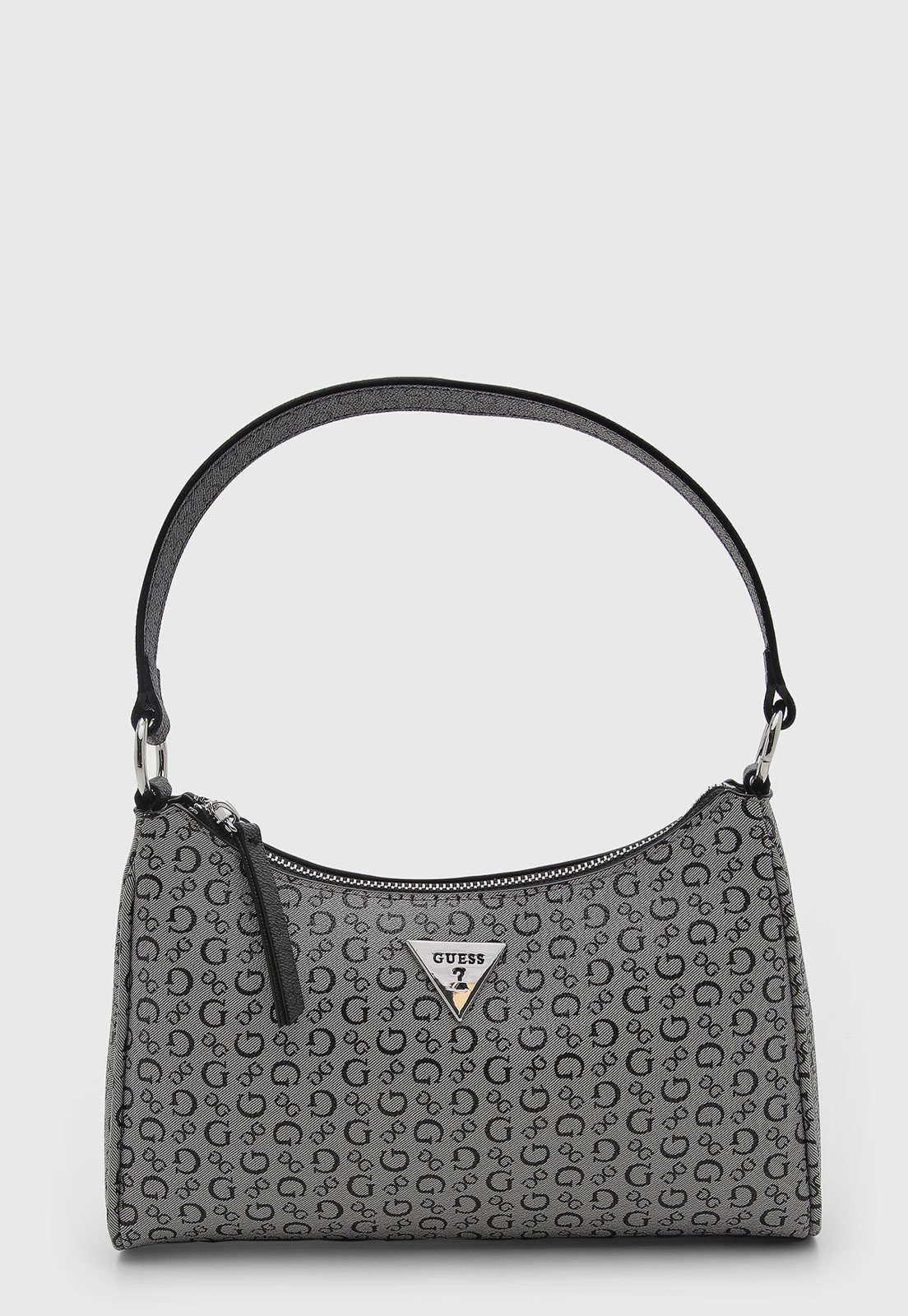Bolsa Feminina Guess Logo Estruturada Cinza