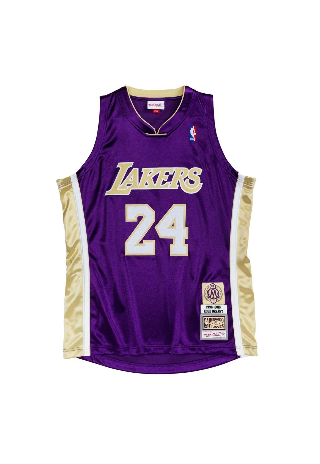 Regata Mitchell & Ness Hardwood Classics Authentic Swingman Jersey Los Angeles Lakers 1996-2016 Kobe Bryant Roxa